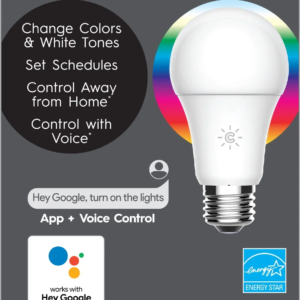 GE CYNC Smart Light Bulb, Full Color, App and Voice Control, Works with Google, 1Pk