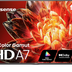 Hisense | 43" Class A7 Series 4K UHD Smart Fire TV (43A7NF) - Wide Color Gamut, HDR10+, Dolby Vision, Dolby Atmos, AI Sports Mode, Game Mode, ALLM, Alexa Built in with Voice Remote, Streaming TV, Black